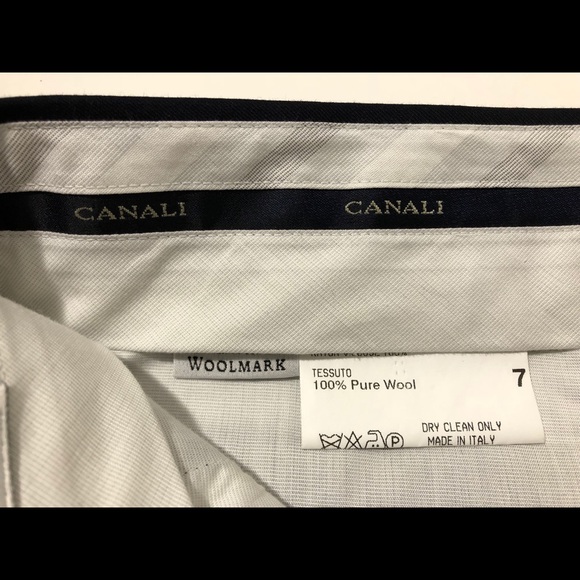 Canali Dress Pants 100% Wool Black Italy 42x28.5 - Picture 5 of 8